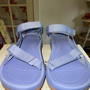 Teva Women's Sandals in Light Blue and Tan